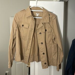 J crew cropped coat. Camel. Size medium